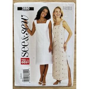 Butterick See & Sew Pattern 3880 Womens 8 10 12 Dress Uncut‎ FF